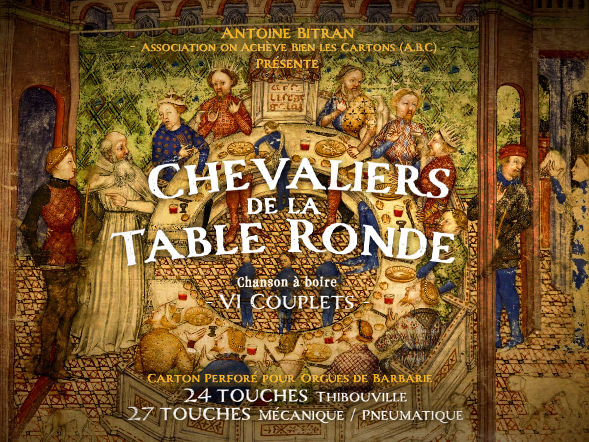 Chevaliers De La Table Ronde Carton Perfore Pour Orgue De Barbarie